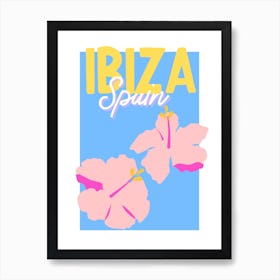 Travel Poster Ibiza (Blue) Art Print