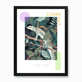 Skinks Lizard Abstract Modern Illustration 1 Poster Art Print