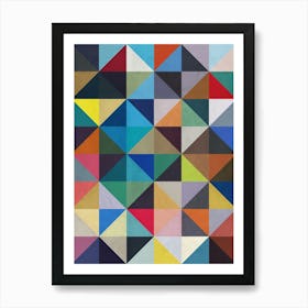 Squares and triangles in harmony 5 Art Print