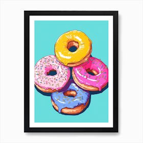 Donuts Pop Art Retro 2 Art Print