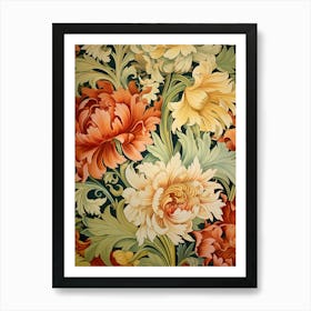 Floral Wallpaper 327 Art Print