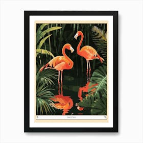 Greater Flamingo Pakistan Tropical Illustration 7 Poster Poster