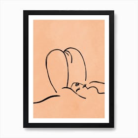 Drawing Of A Naked Woman Affiche