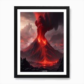 Erupting Volcano Print Art Print