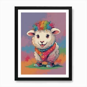 Rainbow Sheep 3 Art Print