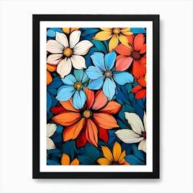 Colorful Flowers 10 Art Print