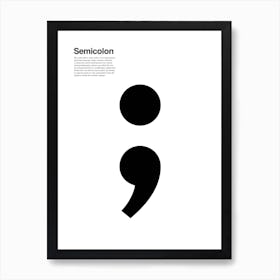 Semicolon Art Print