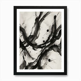 Black And White Ink Painting Art Print