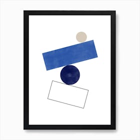 Geometric Blue Poster No.2 Art Print