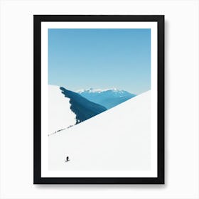 Fernie, Canada Minimal Skiing Poster Art Print