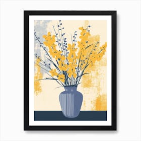 Snapdragon Flowers On A Table   Contemporary Illustration 1 Art Print