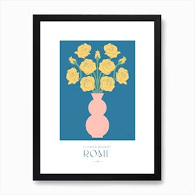 Rome Flower Market Art Print Art Print
