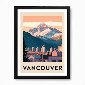 Vancouver Vintage Travel Poster Art Print