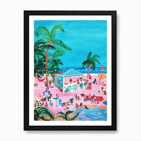 Girls In Playa Rosa Art Print