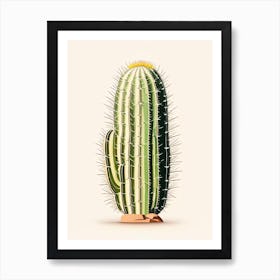 Barrel Cactus Marker Art 1 Art Print