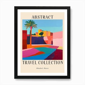 Abstract Travel Collection Poster Marrakech Morocco 3 Art Print