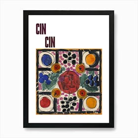 Cin Cin Poster Table With Wine Matisse Style 2 Art Print