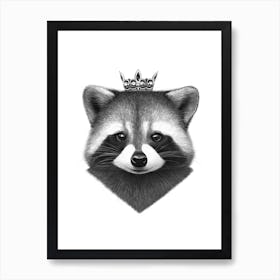 Queen Raccoon Art Print