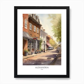 Alexandria 1 Watercolour Travel Poster Affiche