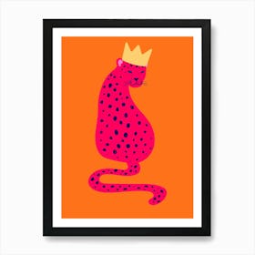 Cheetah In A Crown Art Print