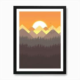 Sunset In The Mountains 93 Art Print