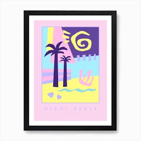 Miami Beach Art Deco Matisse Cutout Art Print