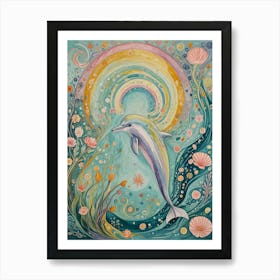 Dolphin In The Ocean Art Print