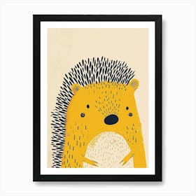 Yellow Hedgehog 5 Art Print