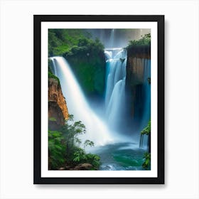 Cataratas De Agua Azul, Mexico Realistic Photograph (1) Art Print