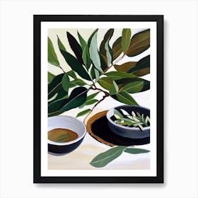 Bay Leaf Spices And Herbs Oil Painting Art Print