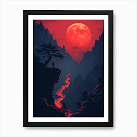 Red Moon In The Sky 5 Art Print