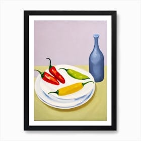 Jalapeno Pepper 2 Tablescape vegetable Art Print