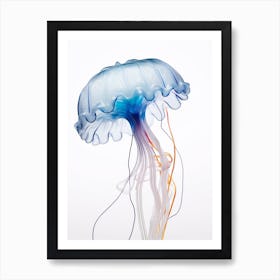 Portuguese Man Of War Jellyfish Watercolour 1 Art Print