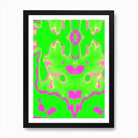Green And Pink Art Print