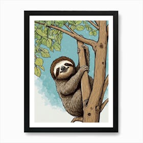 Sloth In The Tree Poster