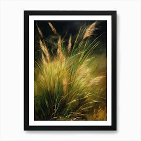 Wild grass, old oil painting,Colorado Arts, Vermont Arts,Montana Arts,Alaska Arts15 Art Print