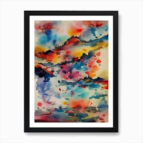 Abstract Watercolor Painting 4 Art Print