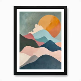 Abstract - Mountains Art Print