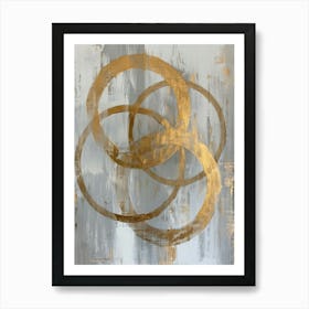 Gold Circles 13 Art Print