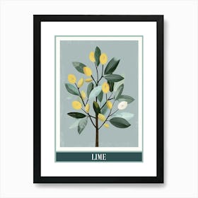 Lime Tree Flat Illustration 5 Poster Art Print