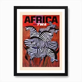 Twa Travel Poster For Africa By David Klein Art Print