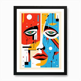 Sad Face Illustration 2 Art Print