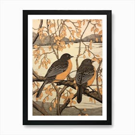 Art Nouveau Birds Poster Coot 4 Art Print
