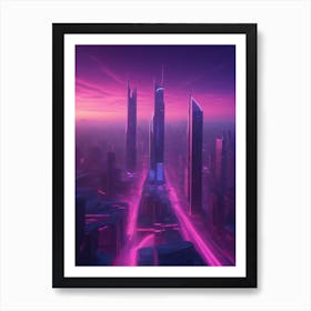 Futuristic Cityscape Art Print