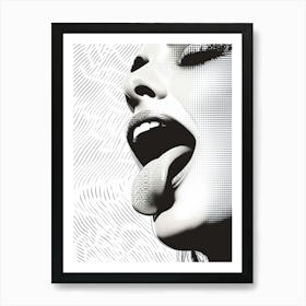 Black And White Portrait Of A Woman Art Print