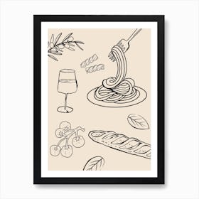 B&W Tablescape Art Print