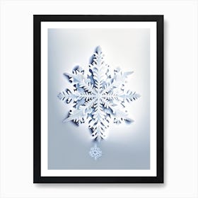 Water, Snowflakes, Marker Art 2 Art Print