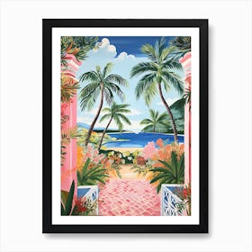 Palm Beach, Aruba, Matisse And Rousseau Style 2 Art Print