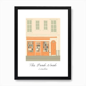 London The Book Nook Pastel Colours 2 Poster Art Print