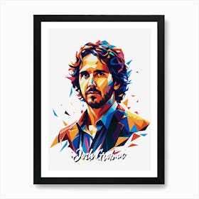 Josh Groban 02 Portrait Music Icon Style WPAP Pop Art Art Print